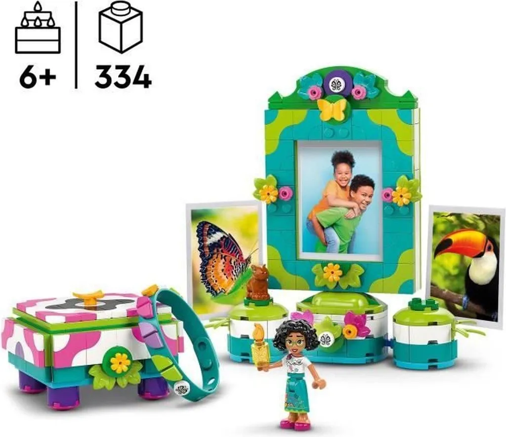 LEGO 43239 Disney : Cadre photo personnalisable et boîte à bijoux 6+