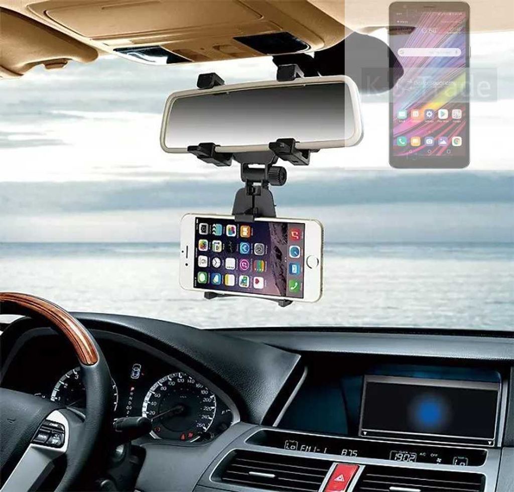 K-S-Trade Smartphone Halterung kompatibel mit LG Electronics Neon Plus Rückspiegel Halterung schwarz Auto Halterung KFZ Halter