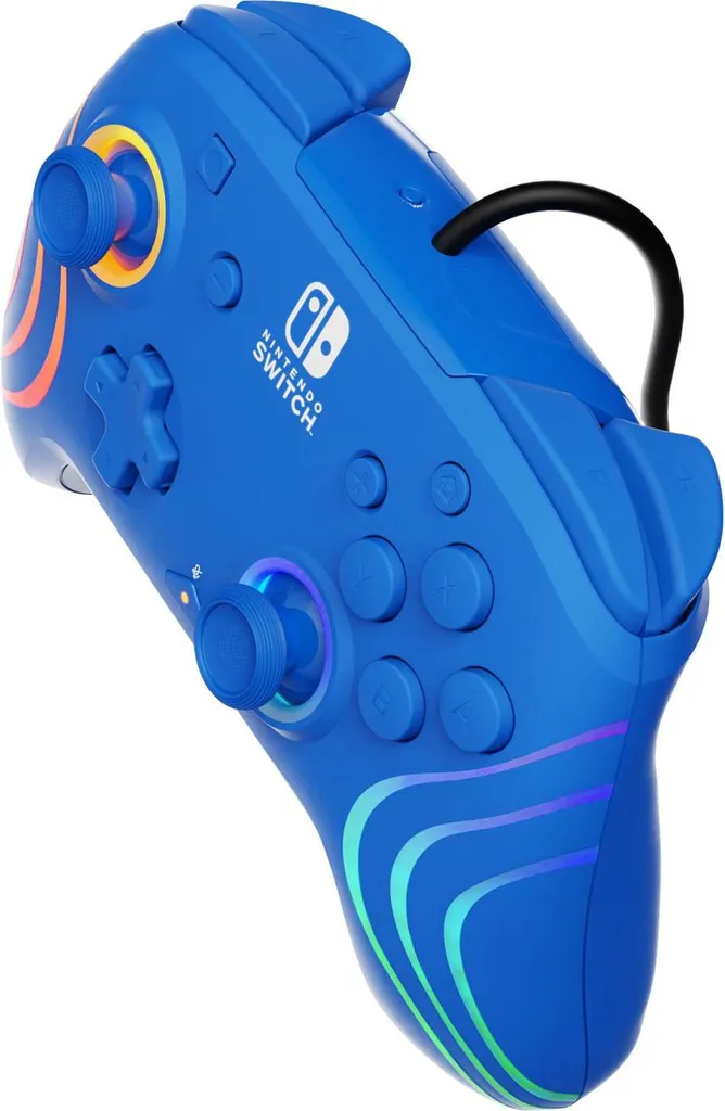 Manette Switch Afterglow Wave Bleue avec Éclairage LED et Audio Intégré