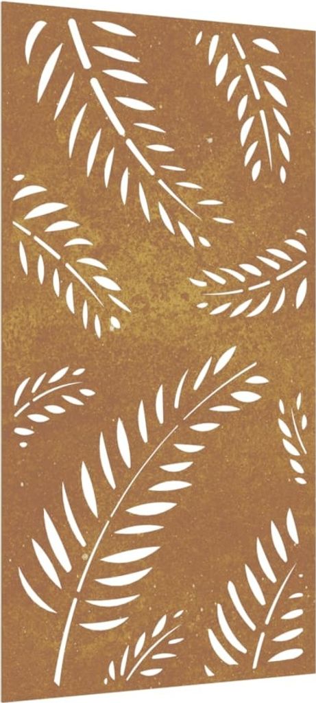 Garten-Wanddeko 105x55 cm Cortenstahl Blatt-Design