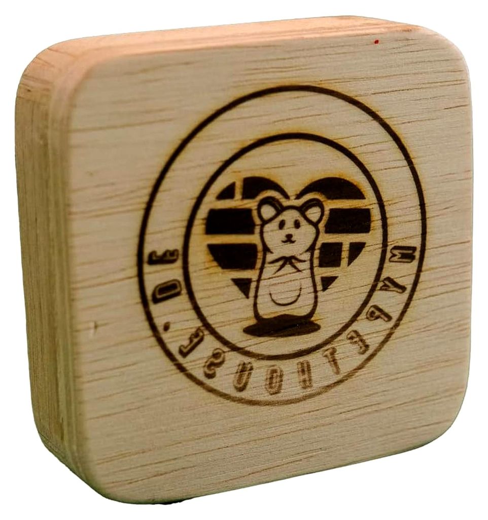 mypethouse Holznapf für Nager 8 x 8 x 2,5 cm