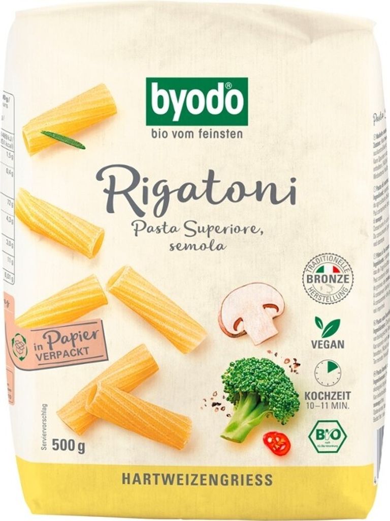 Pasta - Rigatoni, 500g | BYODO Immagine del prodotto 