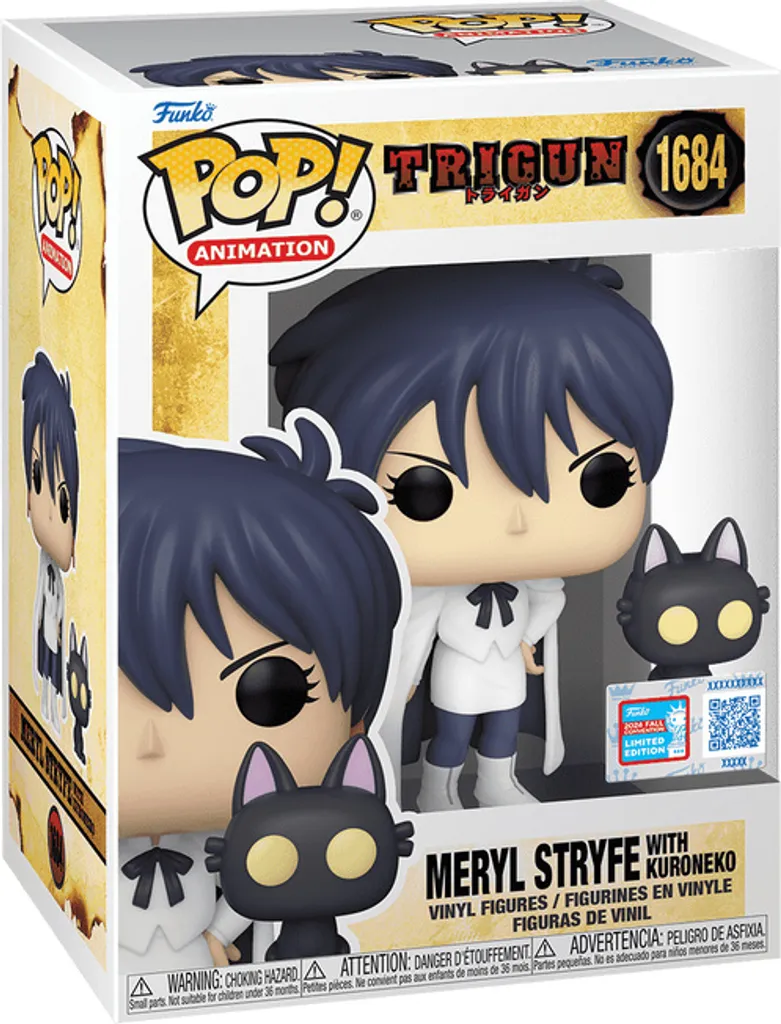 Funko POP Trigun Vash 1684 Meryl Stryfe Kuroneko NYCC 2030 Figurine