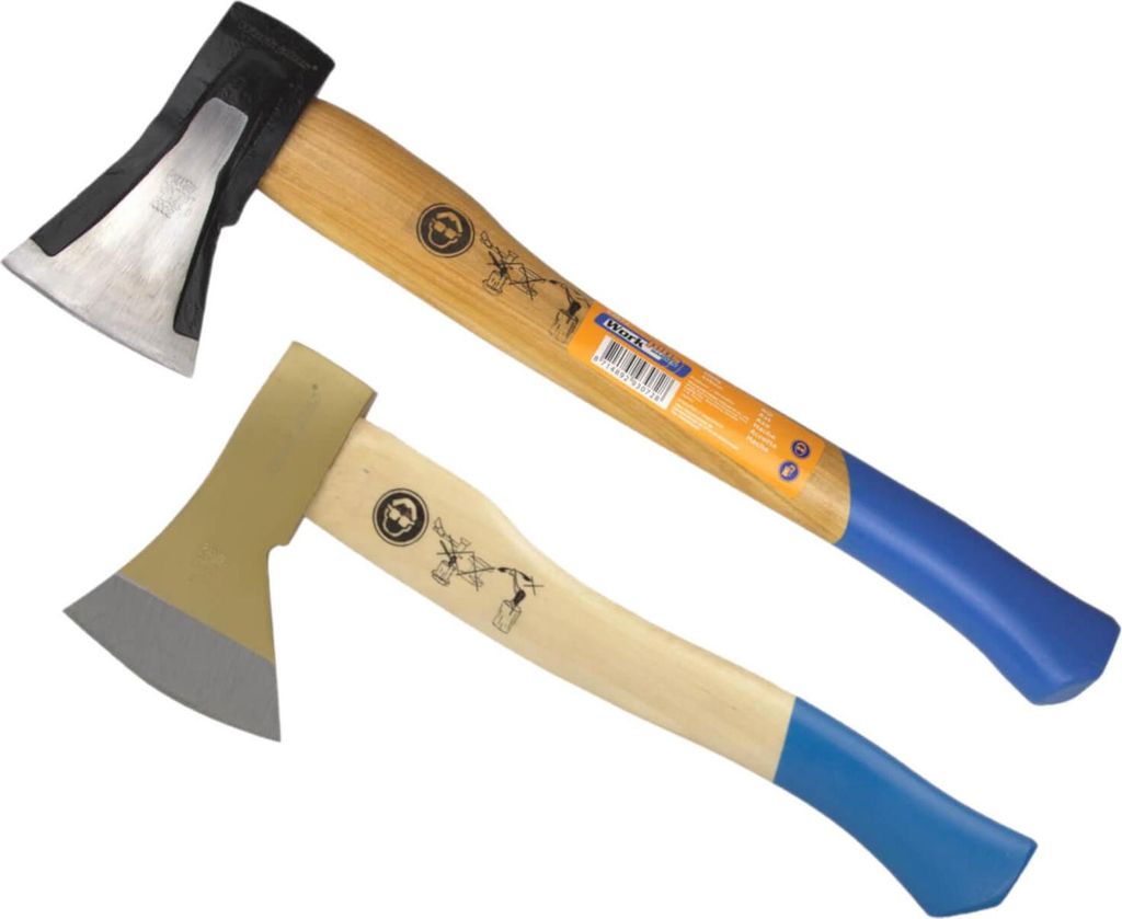 Holz Axt Beilchen Set mit Spaltaxt Spaltbeil 2er Set