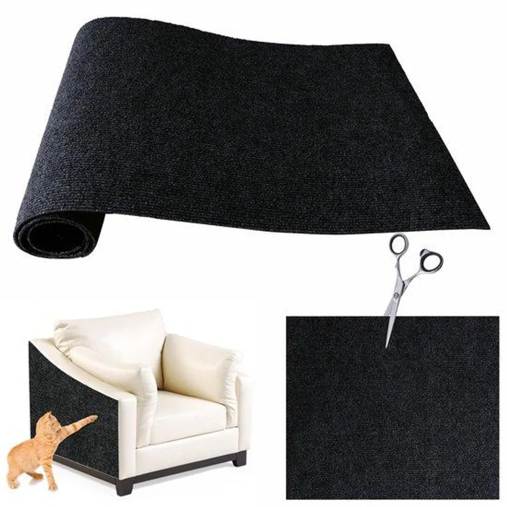 Griffoir pour chats noir protège canapé et tissus d'ameublement 200cm