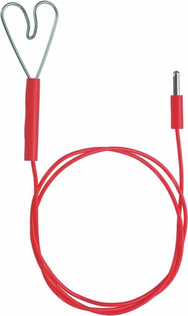 Zaunanschlusskabel rot Herz/Stecker Weidezaun Zubehör Kabel