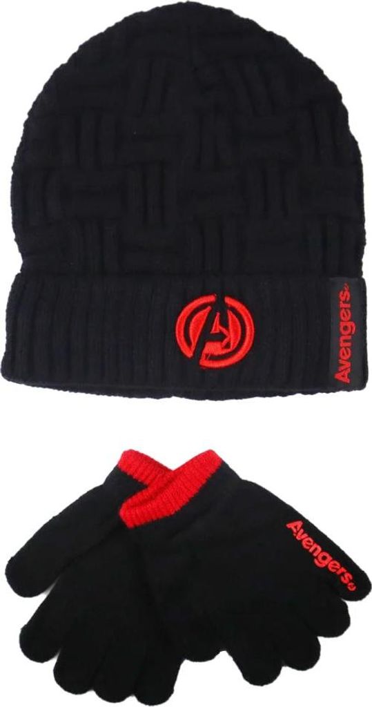 Marvel Avengers - Kinder Jugend Wintermütze plus Handschuhe – 56