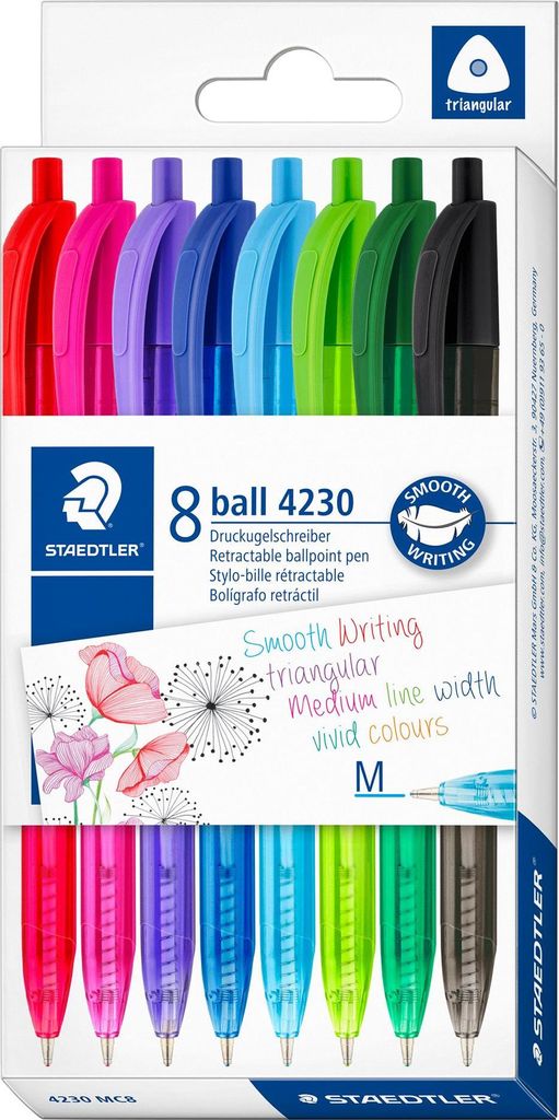STAEDTLER Druckkugelschreiber ball 4230 M 8er Kartonetui Produktbild 1