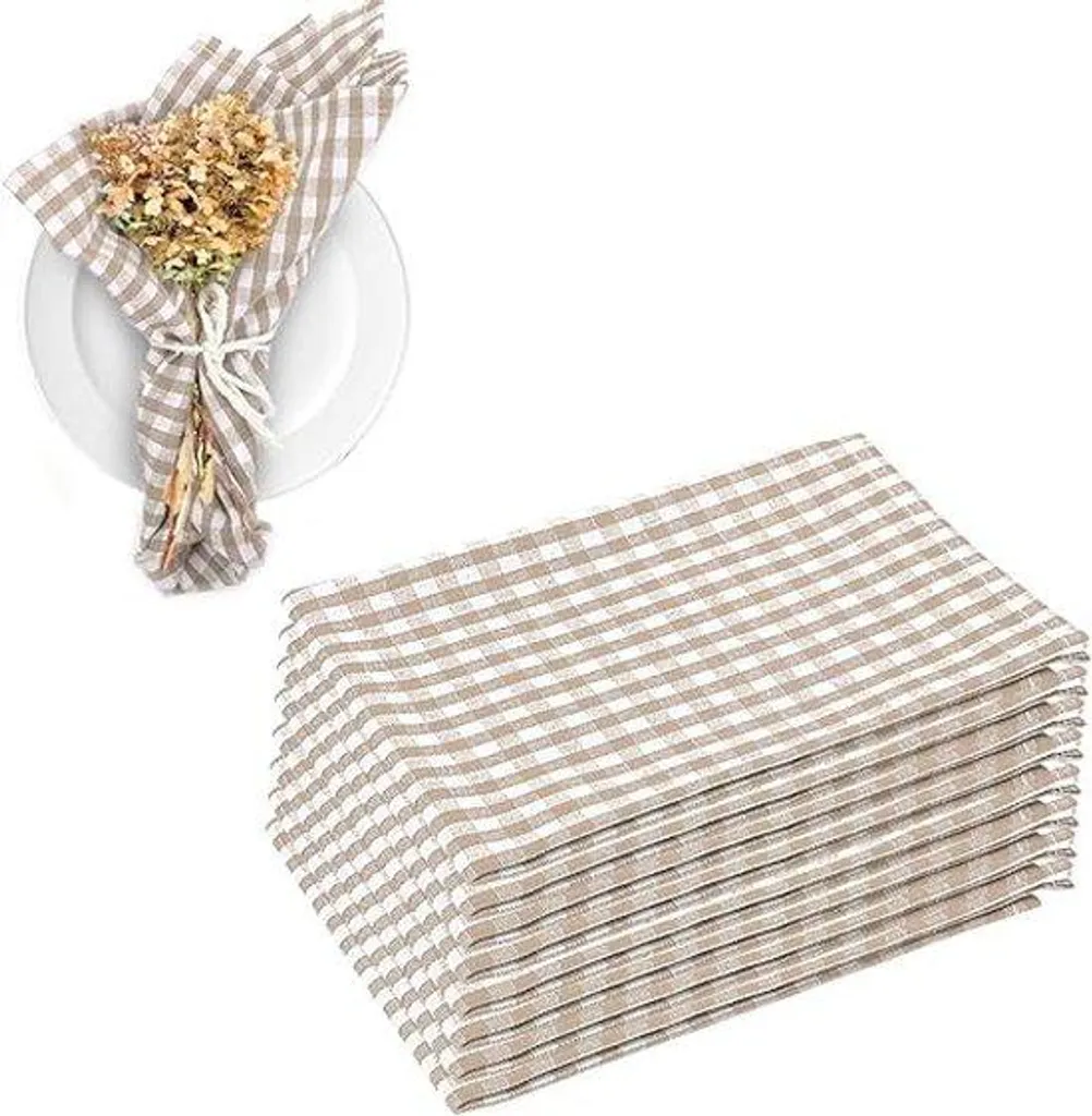 Mouchoirs en coton résistants - Lot de 12 mouchoirs blancs en tissu bio