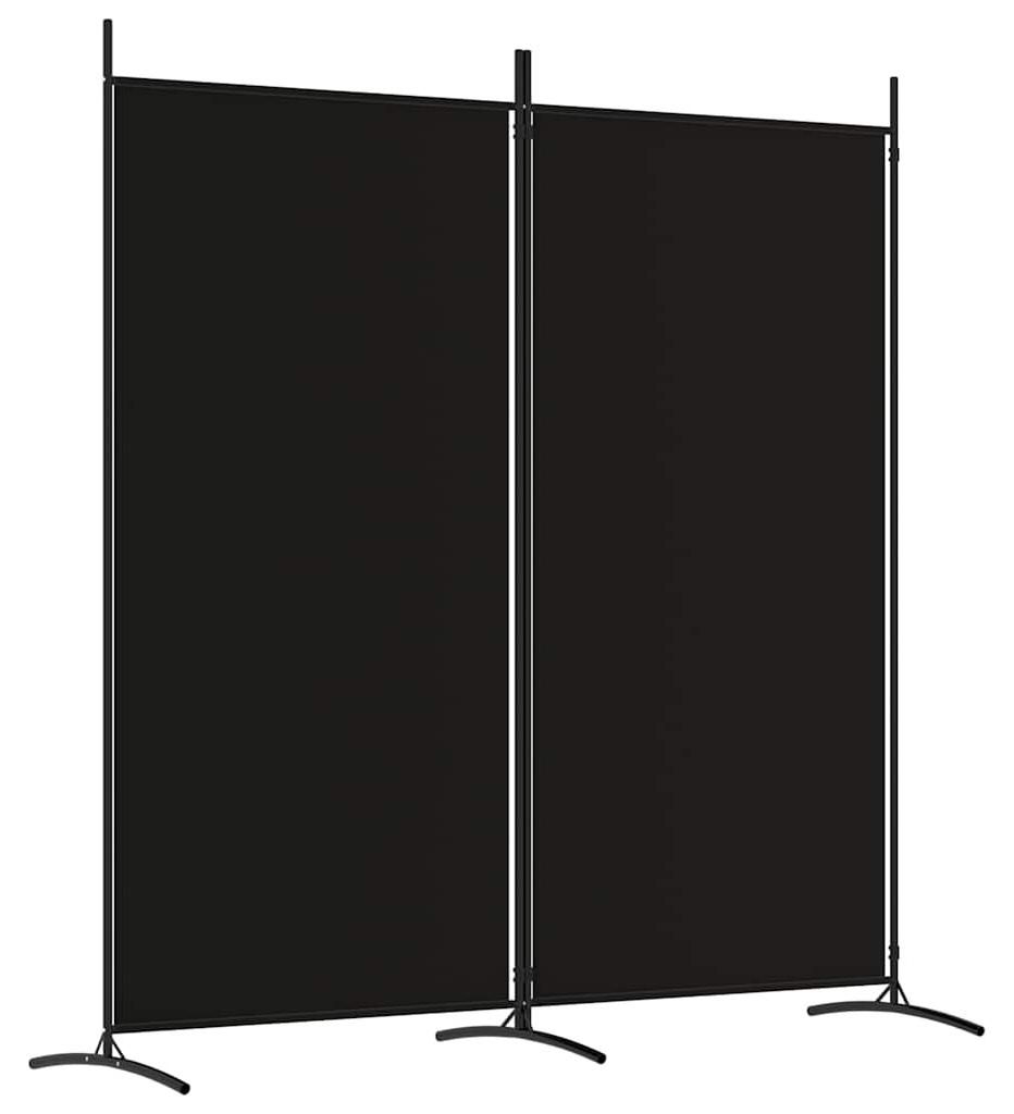 vidaXL 2-dílné paravány Black 175x180 cm Fabric Obrázek produktu 