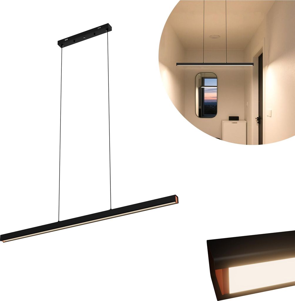 UISEBRT 120cm Lampa wisząca LED 48W ciepła biel, regulowana Zdjęcie produktu 