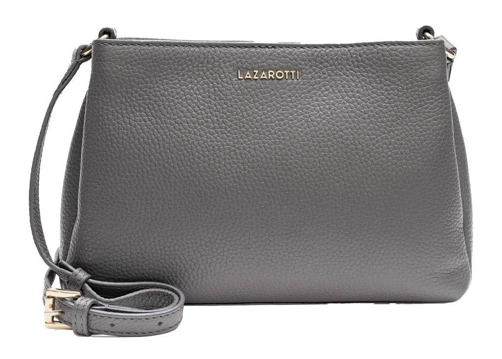 Lazarotti Pelle borsa a tracolla Bologna Leather MK Crossbody Bag Grey grigio