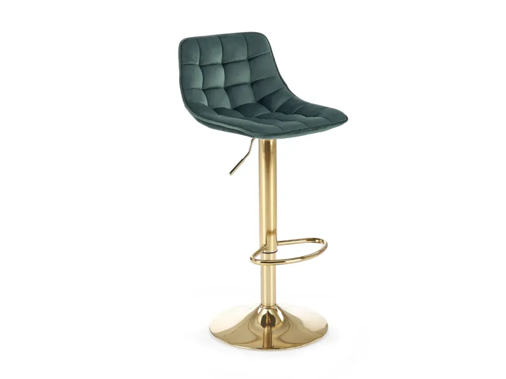 Tabouret de Cuisine H-120 VELVET : Idéal pour Îlot Central Vert et Or