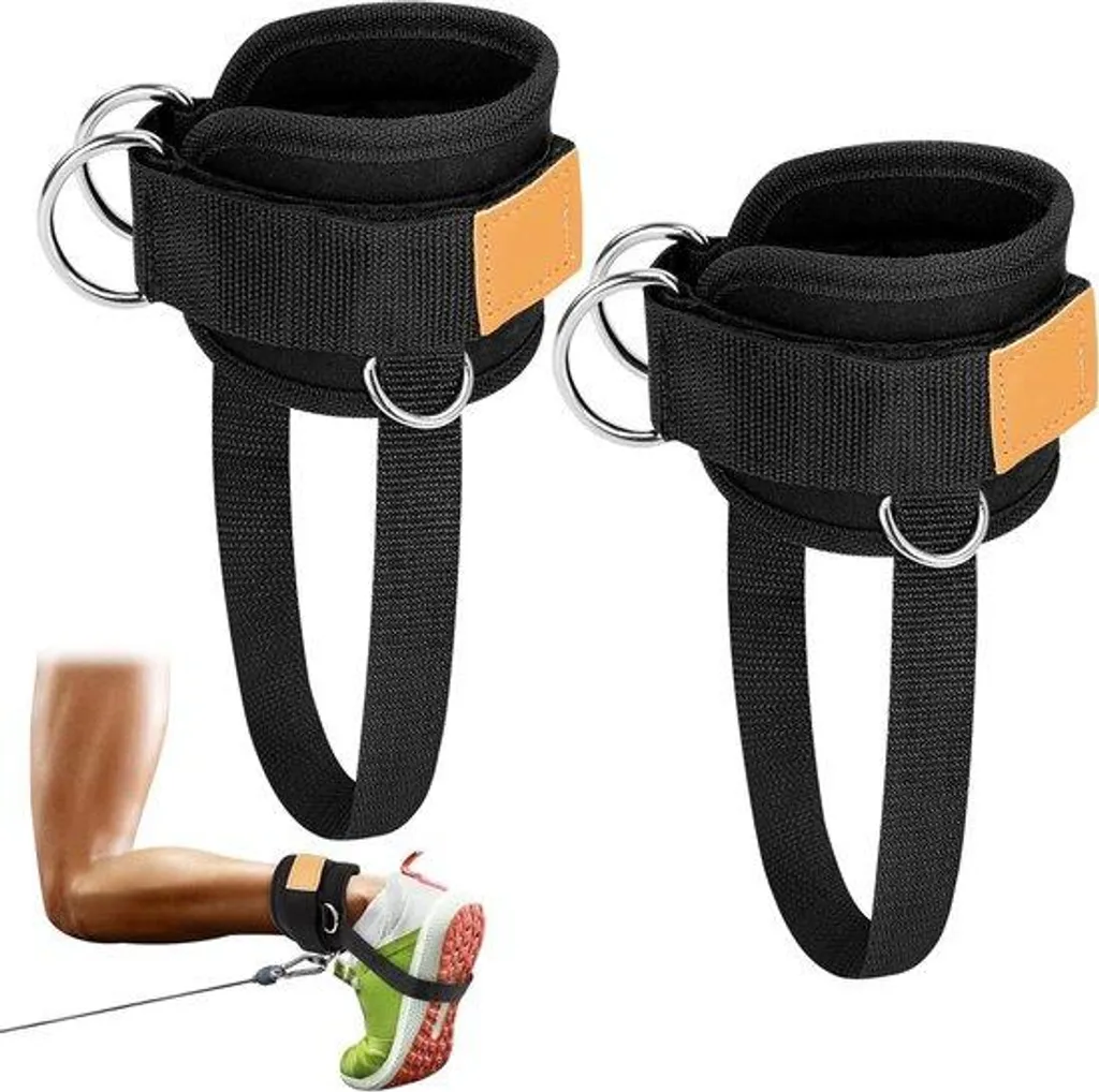 Bandes de résistance noires renforcées pour entraînement intensif des jambes