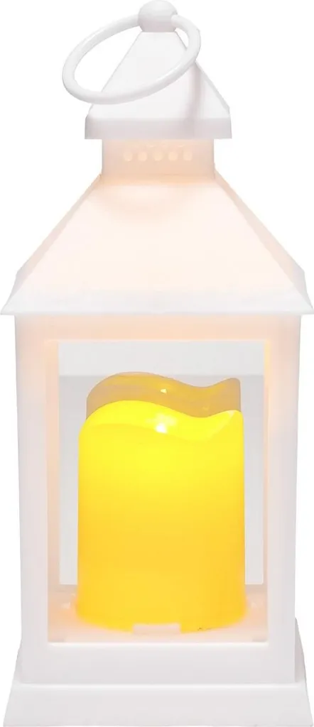 12 lanterne decorative per candele, candele elettriche LED senza fiamma, supporto LED in plastica con vetro, lanterne da appendere alla parete per interni e verande, per tavoli di nozze, feste, arredamento interno in stile rustico, bianco - 1