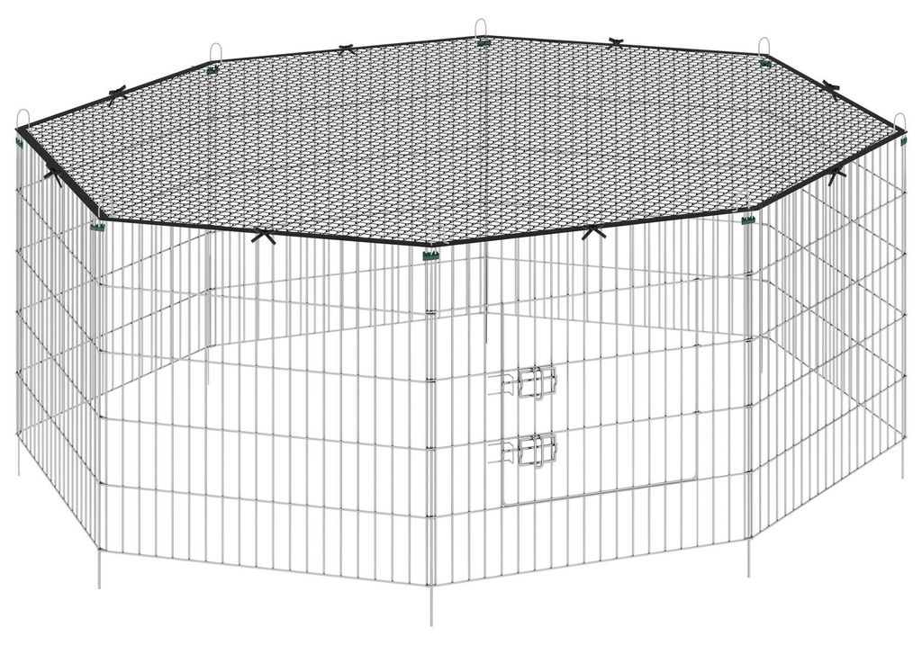 tectake® Freilaufgehege Hopper aus 8 Gitterelementen 145 x Produktbild 