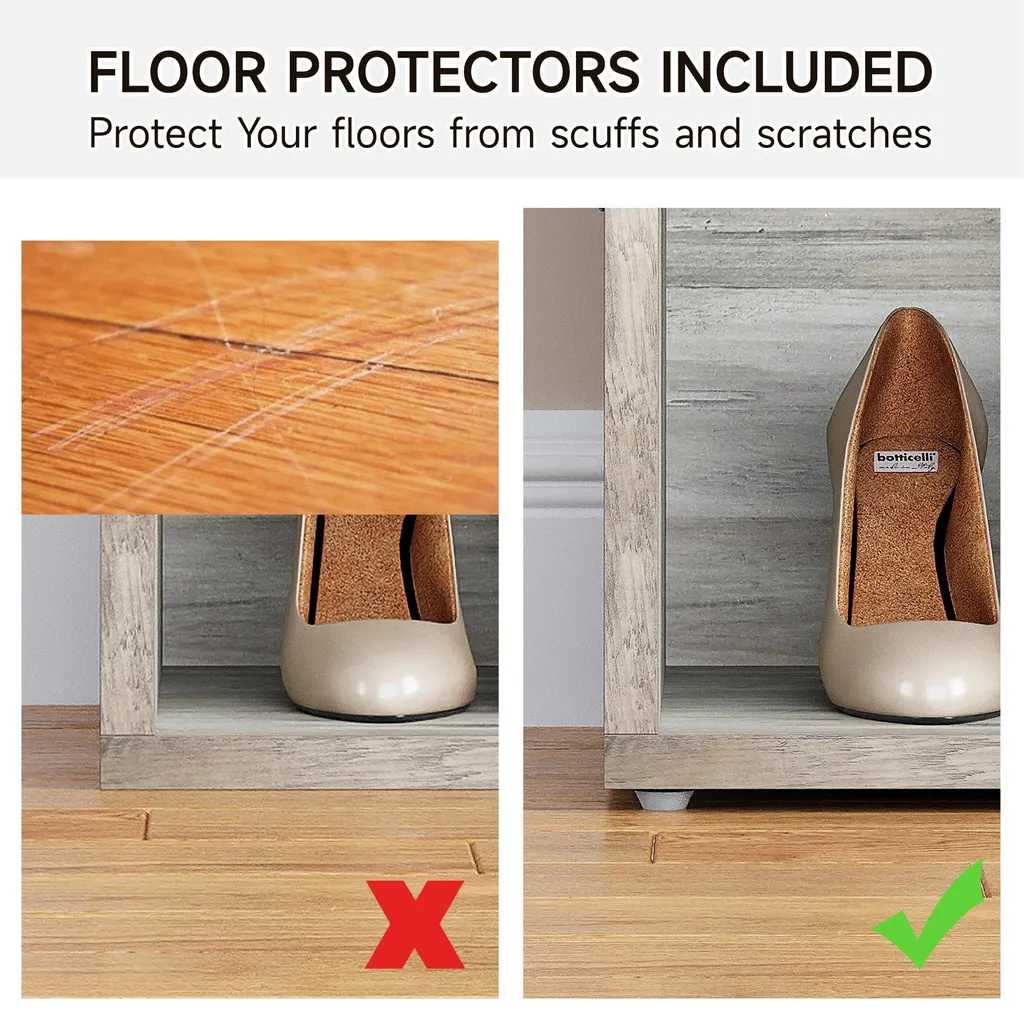 Meuble à chaussures avec banc de rangement et coussin gris pour entrée