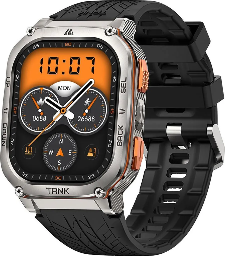 Montre GPS KOSPET TANK M3 Ultra Silber pour suivi sport et santé pro