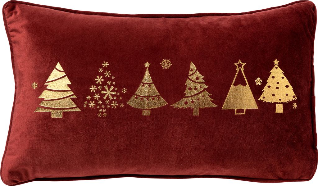 Textino Dekokissen Mit Drucken Trees 30x50 cm Rot