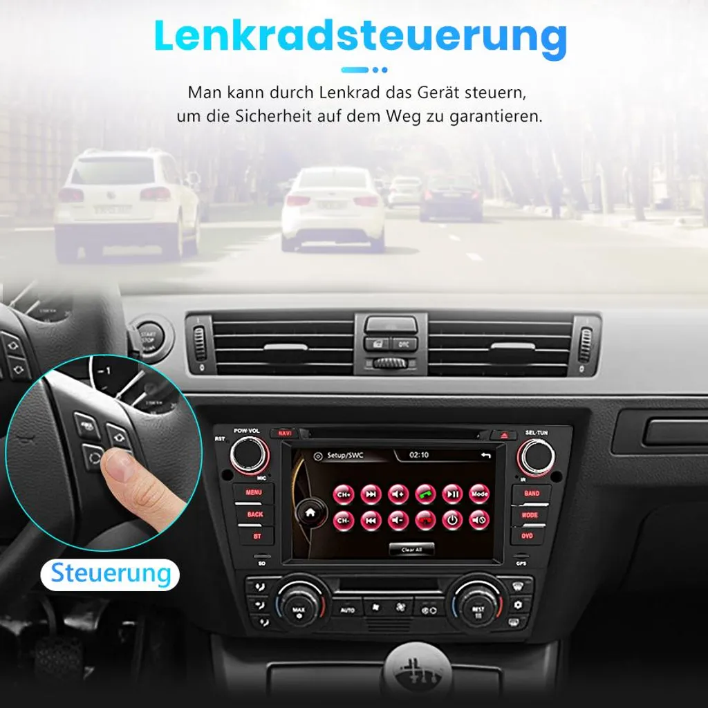 Station Multimédia GPS 7" pour BMW Série 3 E90 à E93 Bluetooth et RDS
