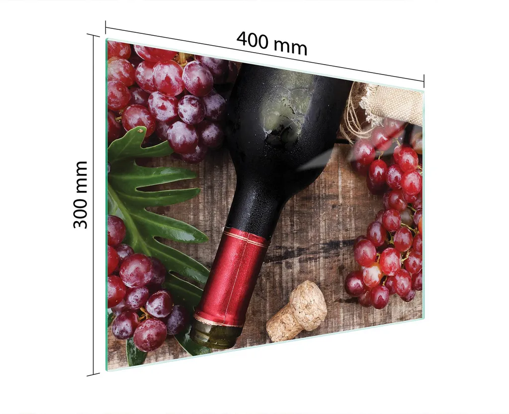 Tagliere in vetro 40x30 vino - 2