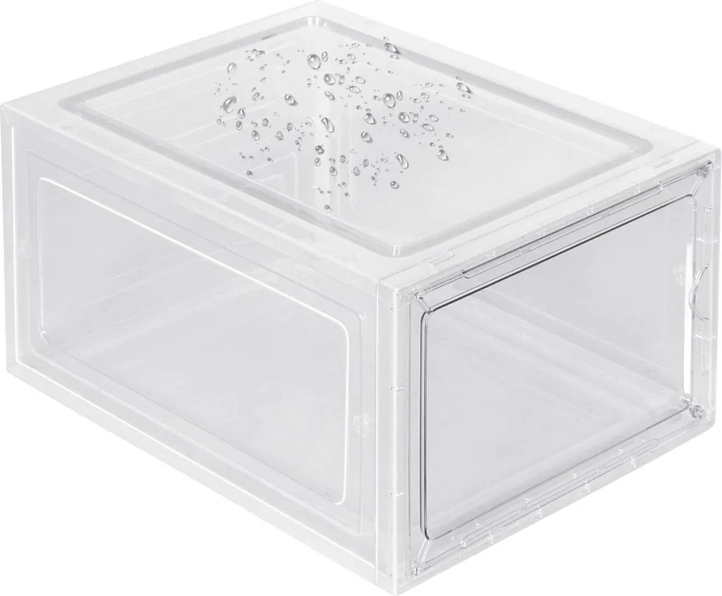 Boîte à sneakers transparente par 3 rangement chaussures empilable