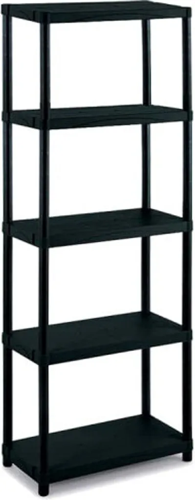 Étagère 5 tablettes s-5 : Rayonnage robuste en métal gris anthracite
