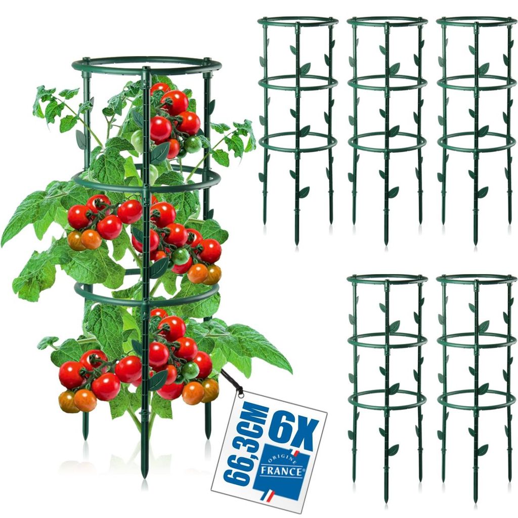 6er Set Rankhilfe Rankturm für Töpfe Hochbeete Tomaten Produktbild 
