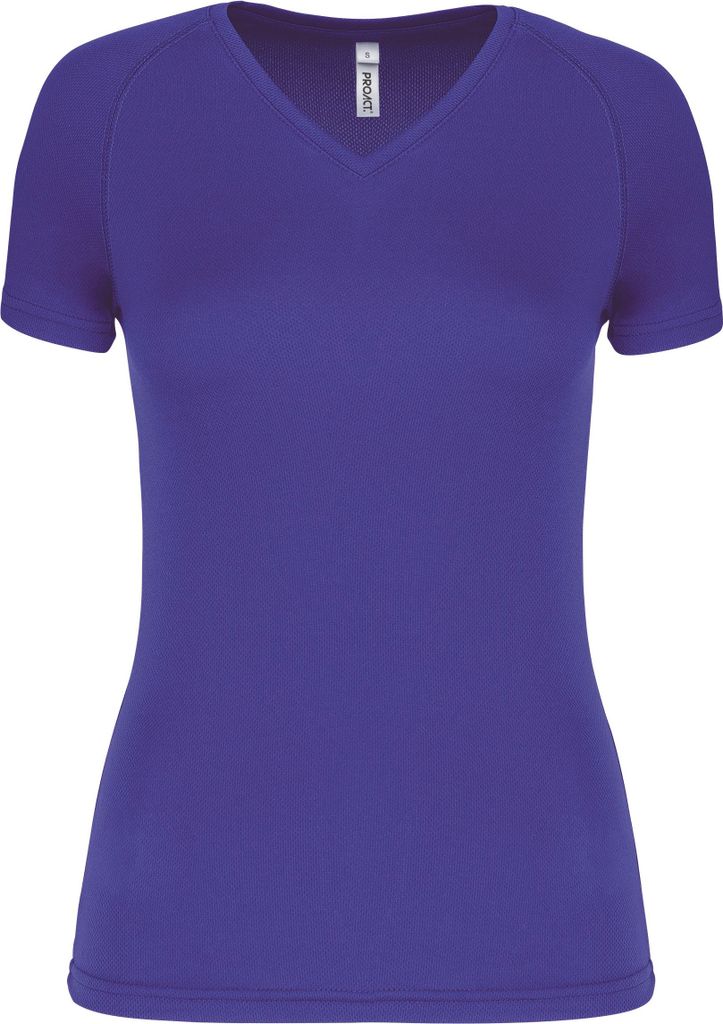 PROACT® Damen Kurzarm-Sportshirt mit V-Ausschnitt Produktbild 