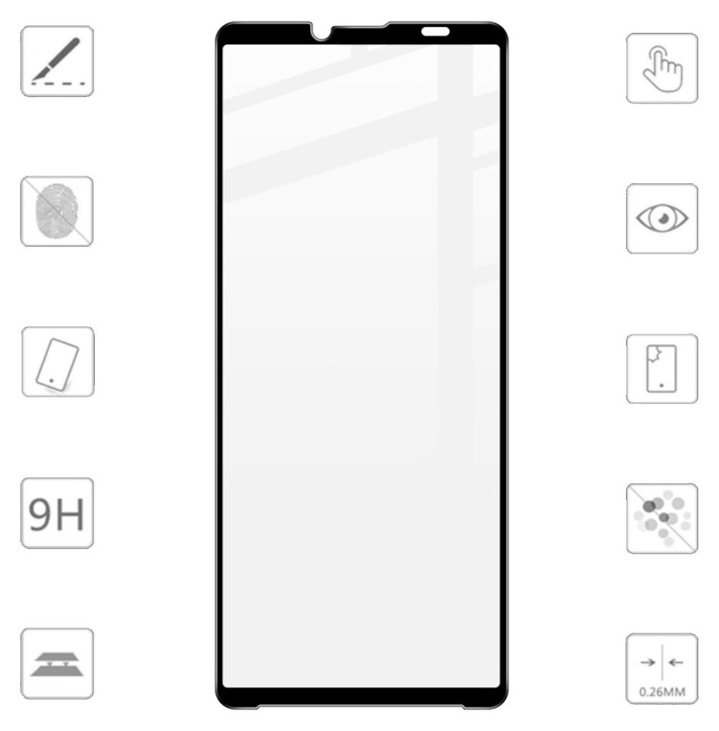 Für Sony Xperia 1 VII 1x 3D Display Full LCD H9 Hart Glas Folie Seiten Schutz