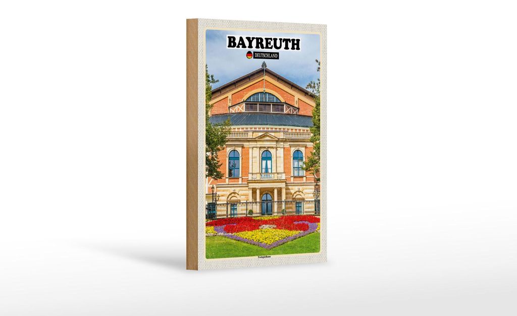 Holzschild Städte Amberg Bayreuth Herrenhaus 12x18cm Schild
