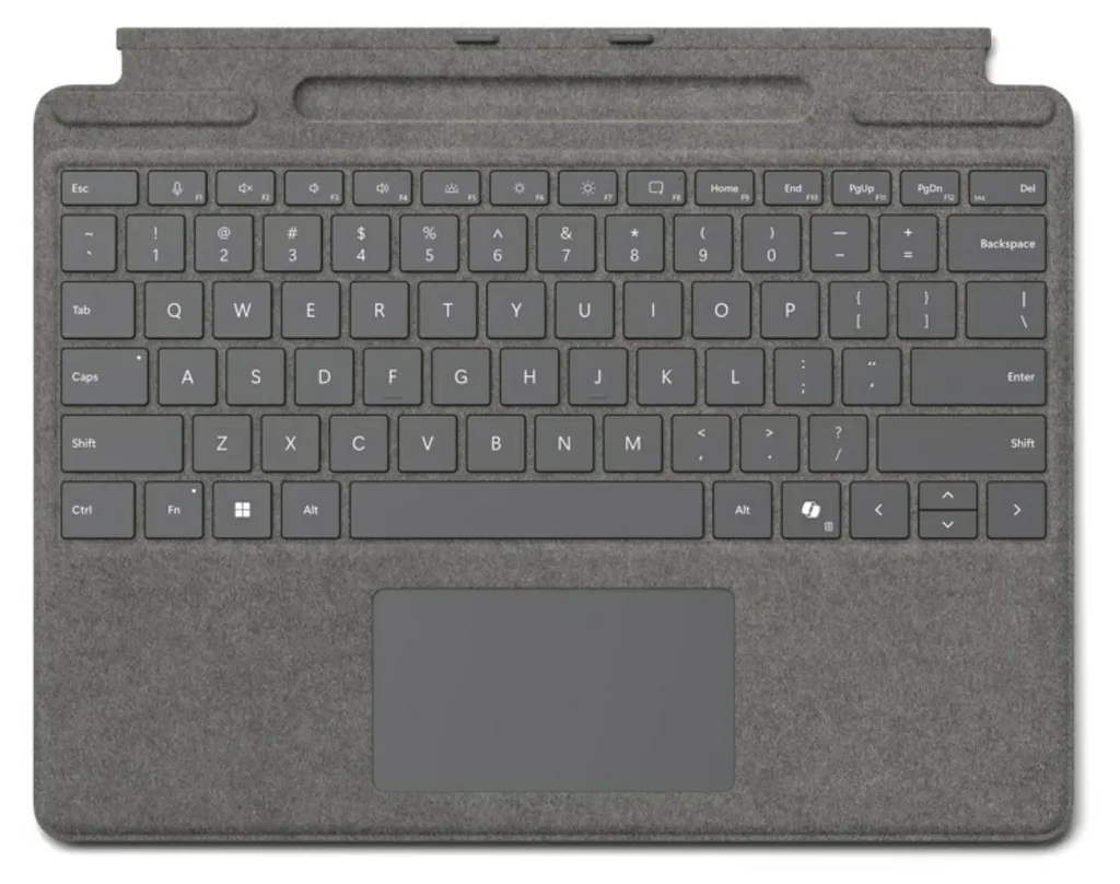 Type Cover Surface Pro avec stockage stylet et finition Platinum AT/DE