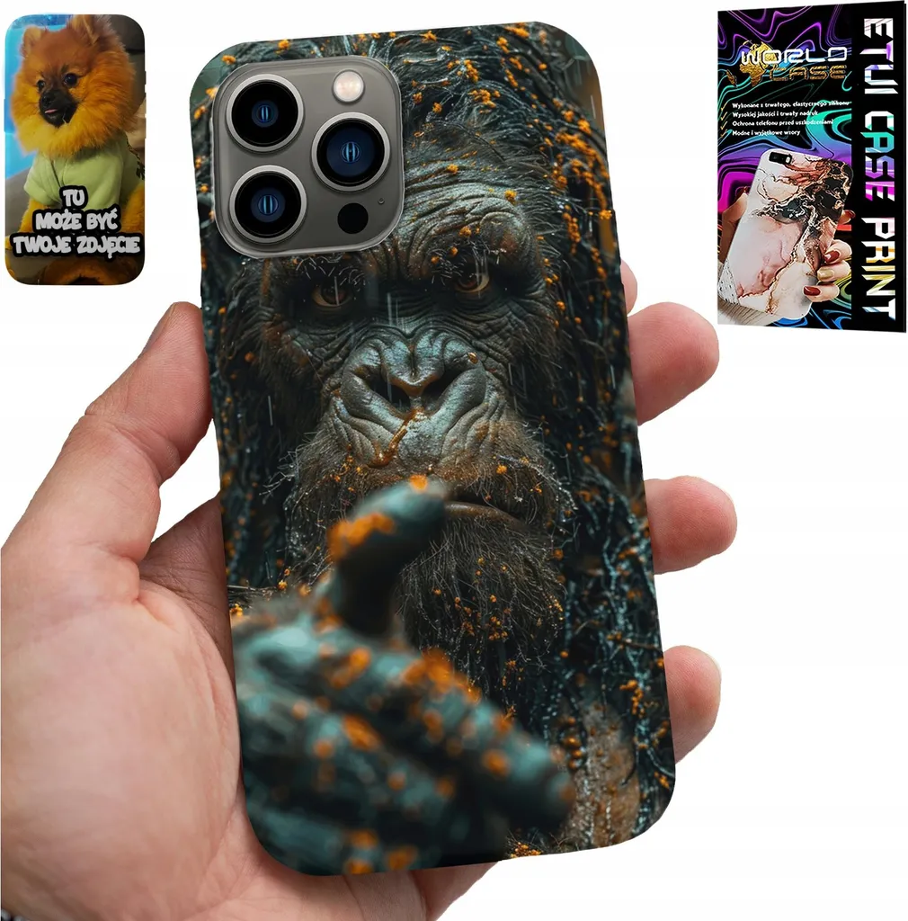 Custodia Per Iphone 13 Pro - Scimmia, Scimmia, Gorilla, Animali + Vetro