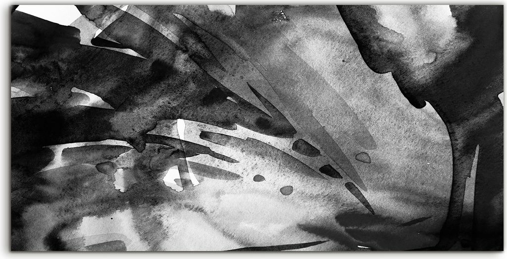 Coloray Canvas 140x70 Wandbild Leinwand Bilder Schwarz Weiß abstrakte Straßengraffiti