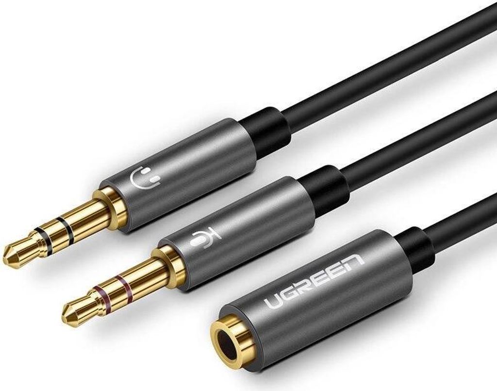Ugreen rozbočovací kábel AUX 3,5 mm mini jack (samica) - 2x Obrázok produktu 