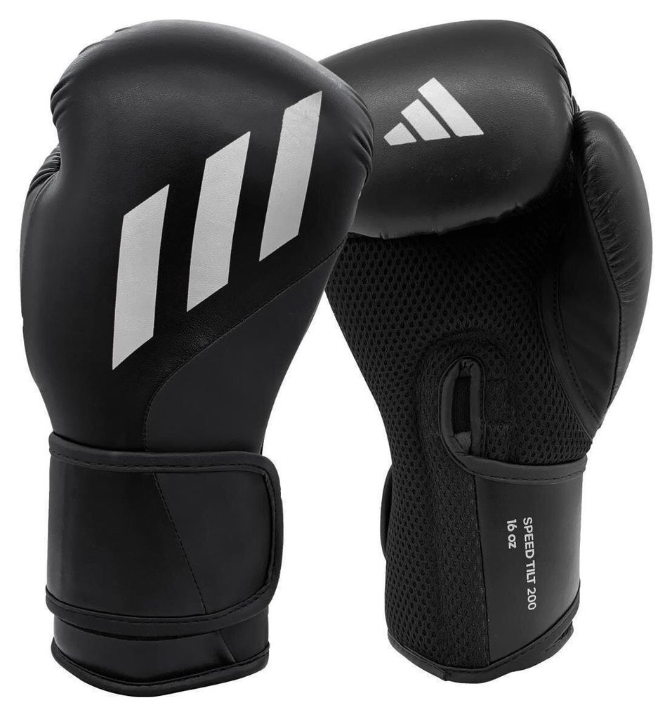 Adidas Speed Tilt 200 Boxhandschuhe - Schwarz/Weiß - 10 oz.
