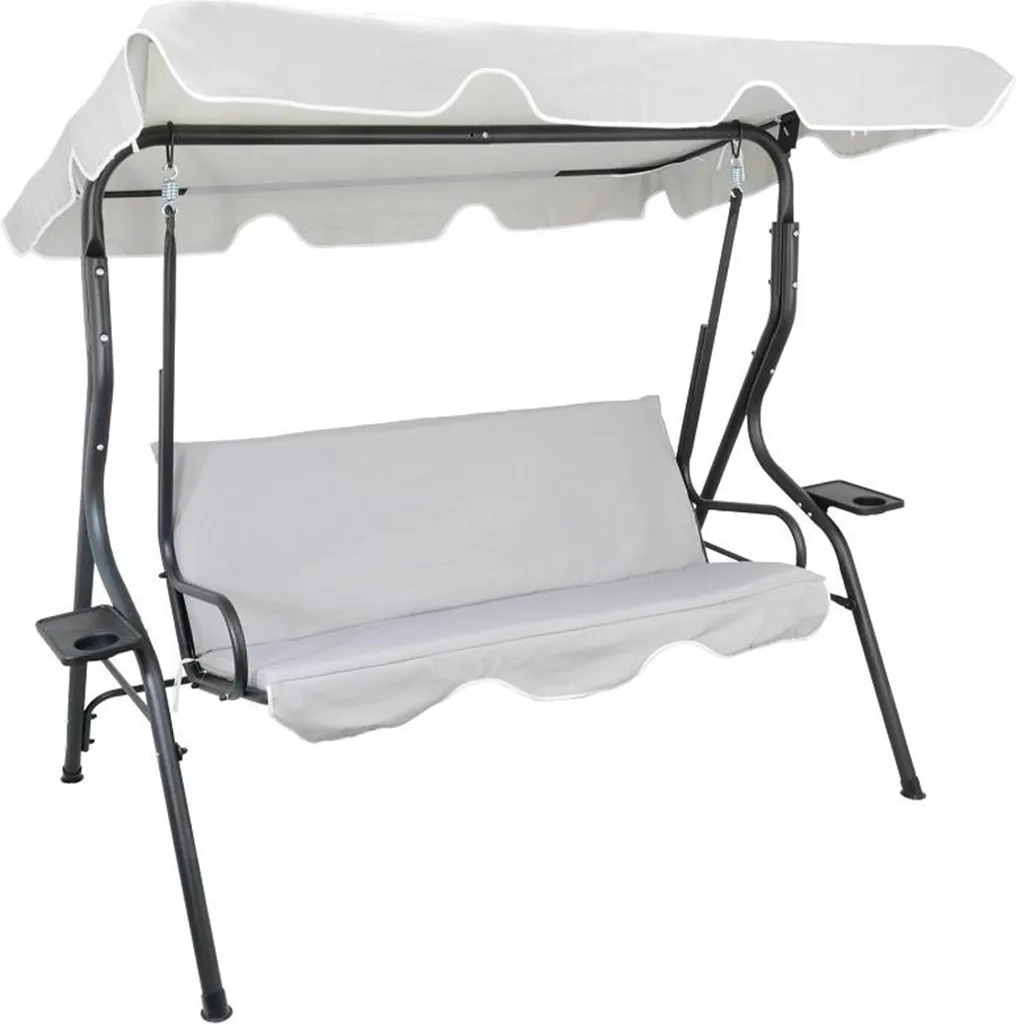 Balançoire de jardin Aga : Protection Solaire et Confort Gris 170