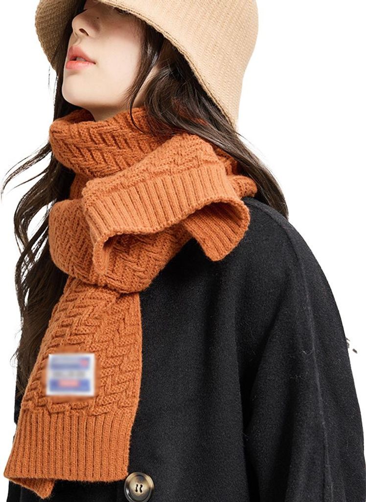 Warmer Herbst- und Winterschal, reinfarbiger warmer Winterhalsschal