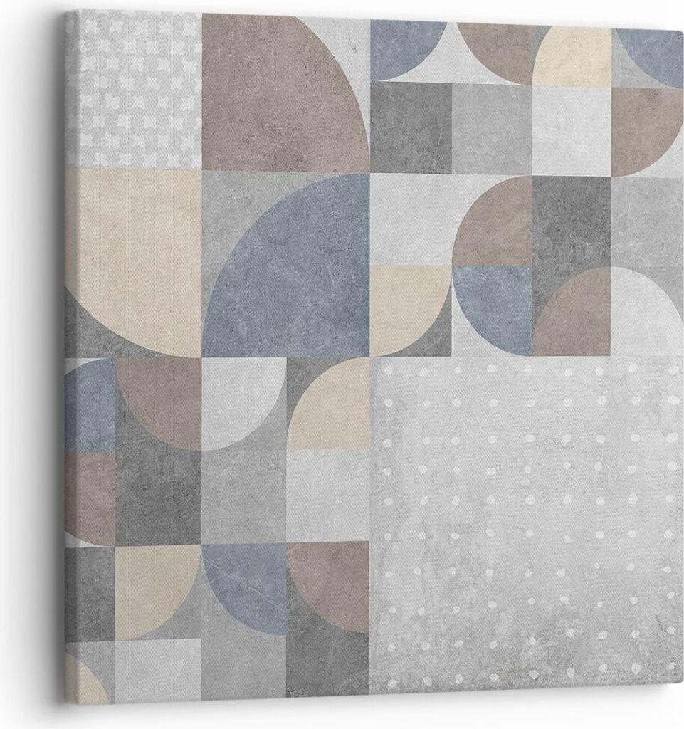 Bild auf Leinwand - Leinwandbild - Einteilig - Geometrie Kunst Stein - 30x30cm - Wand Bild - Wanddeko - Wandbilder - Leinwanddruck - Bilder - Wandd...