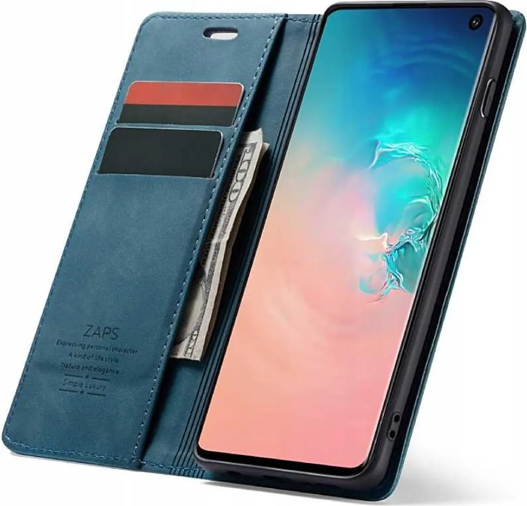 Cover Samsung S10e Blu SPACECASE - Flip Case con Slot Carte e Stand