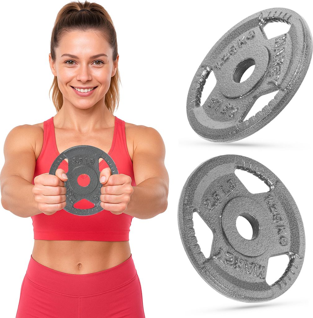 Gymtek Hantelscheibe - 1.25 kg Gewichte, 30 mm - Gewichtsscheibe, Hantelgewichte, Fitness Scheibe - Krafttraining, Home Gym, Fitness