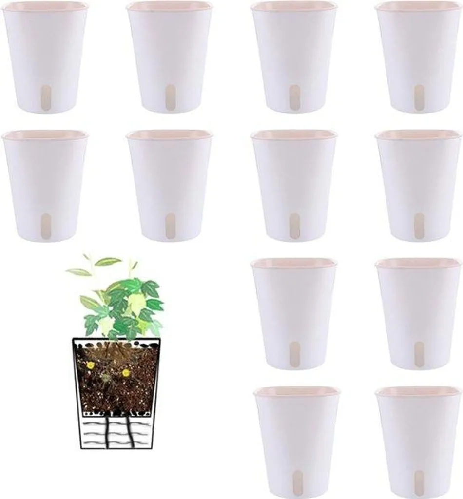 Jardinière Auto-irrigation avec Réservoir d'Eau pour Herbes Aromatiques