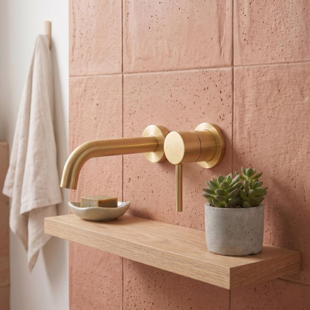 Einhebelmischer für die Wand PIZO gold Produktbild 
