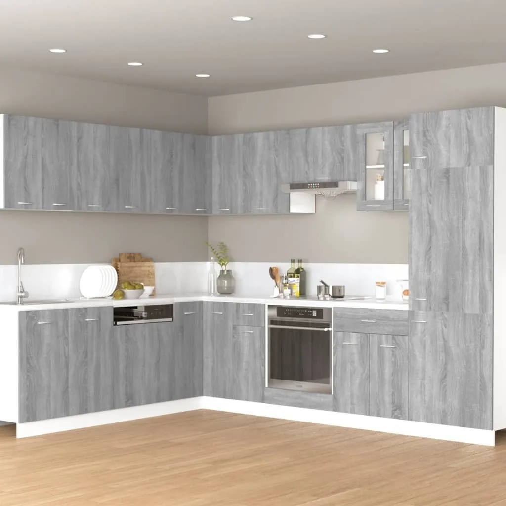 Parete Attrezzata Sospesa 60cm Grey Sonoma | Design Minimal Living