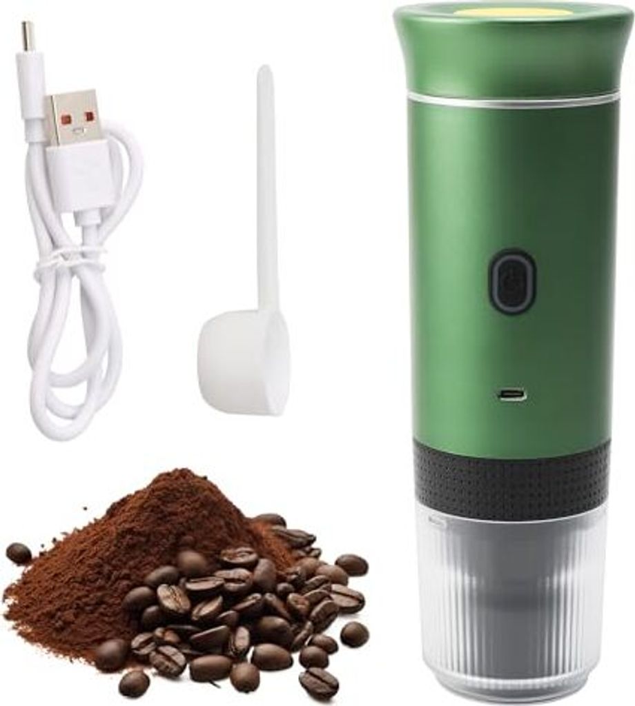 Tragbare Espressomaschine, Reisekaffee -Mini -Mini 15 -Bar -Druck, Hersteller, kompatible Kapseln Bodenwagen, Wohnmobil, Wandern, Büro, Camping