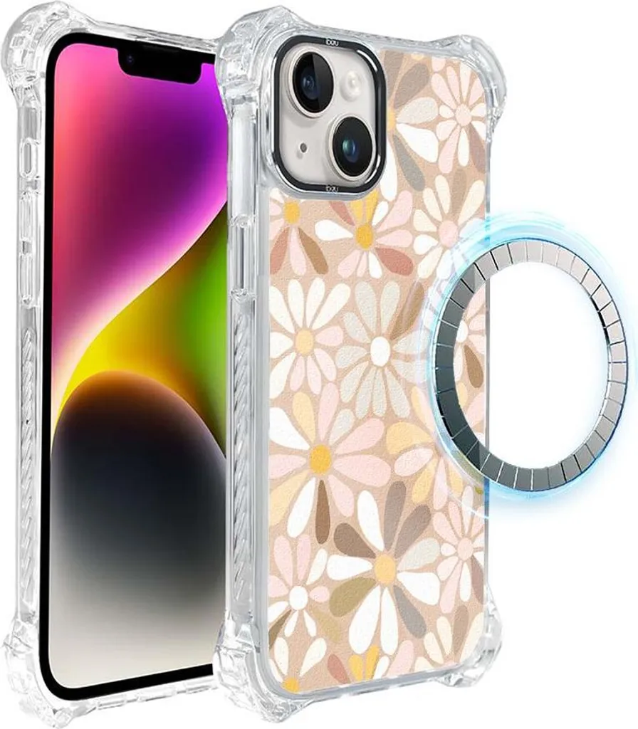 IBIZU DropGuard Ultra iPhone 14 Plus - Cover MagSafe Fiori Vintage Boho