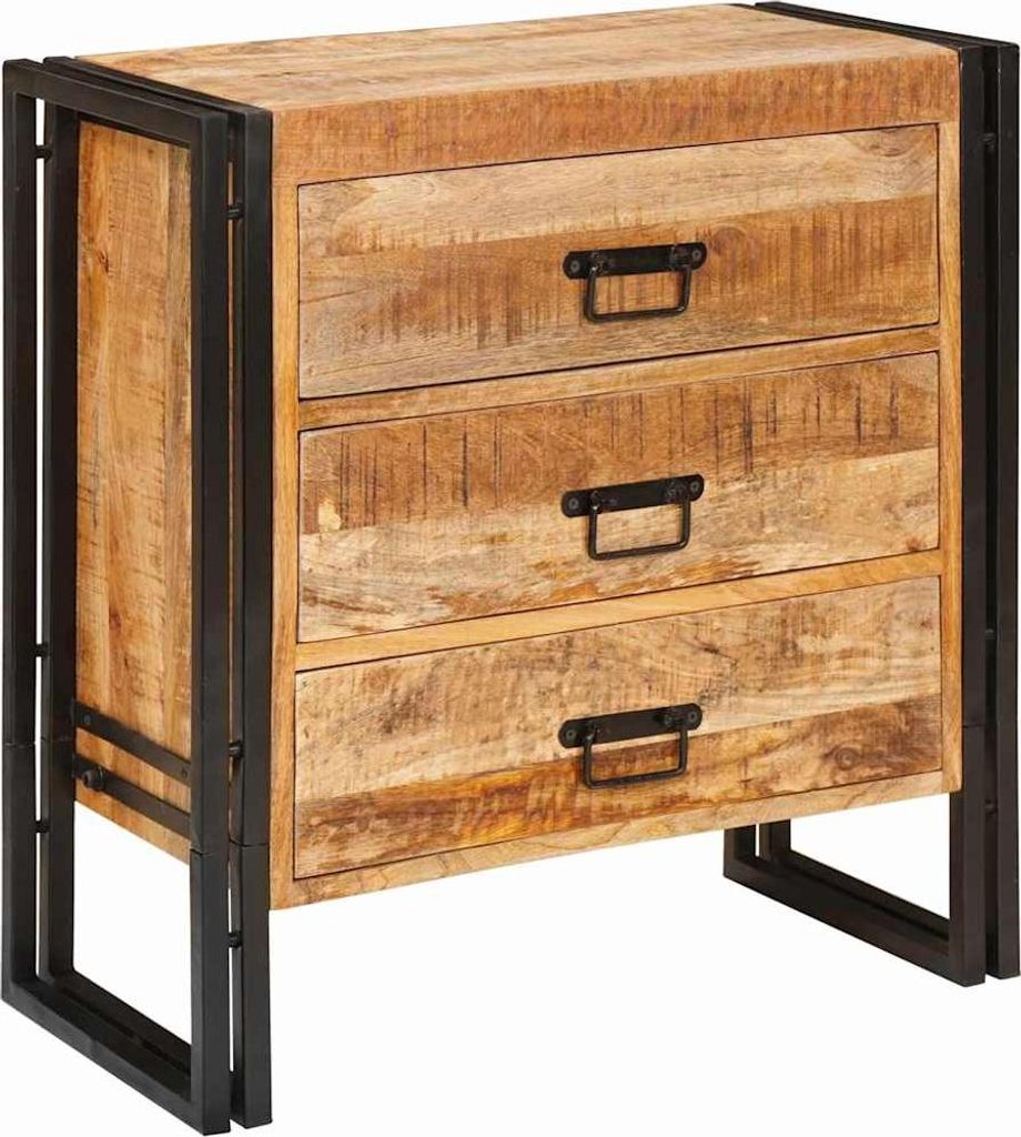 Möbel Sideboard - elegante Design - Mehrzweckschrank - mit Schubladen Braun 66 x 33 x 70 cm Massivholz Mango - Kommoden CLORIS3637193
