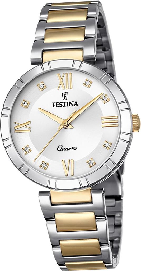 Festina Damenuhr Mademoiselle Armbanduhr Edelstahl silber gold D2UF16937/A