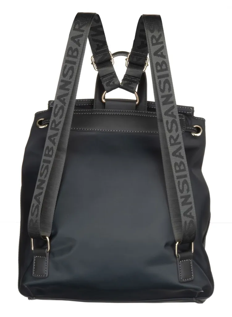 Sac à dos Sansibar anthracite bleu gris avec compartiments pratiques