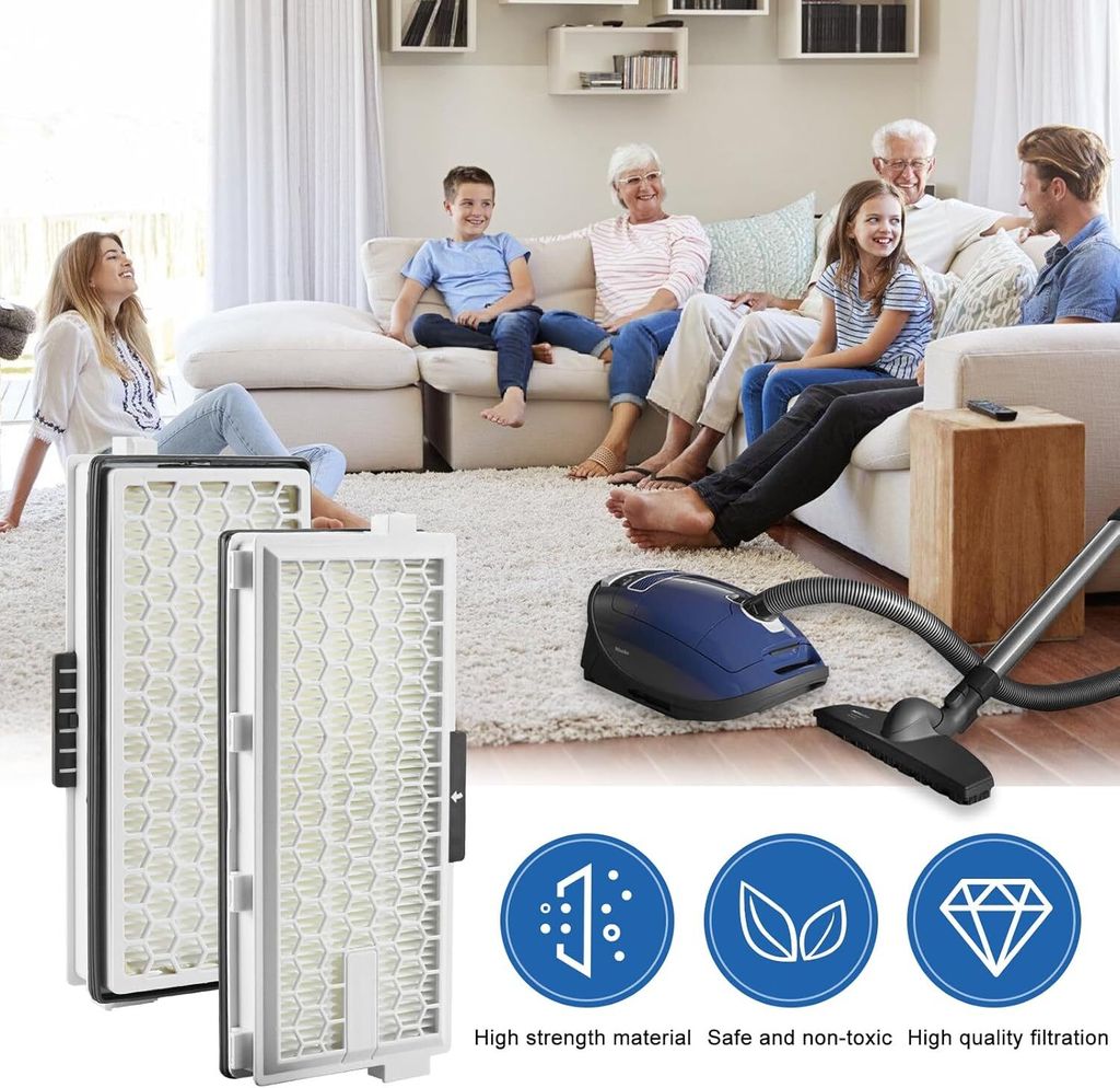 Miele Hyclean 3d Efficiency Filtri HEPA AirClean Plus 50 Per Aspirapolvere Miele Complete C3 Powerline, S8340, Air Clean SF-HA 50 Per Complete C2 C3